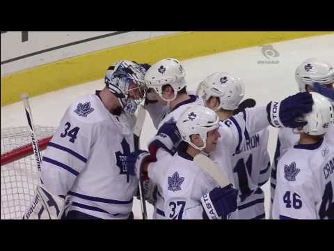 Reimer makes a HUGE save - Leafs Win - Mar 3rd 2011 (HD)