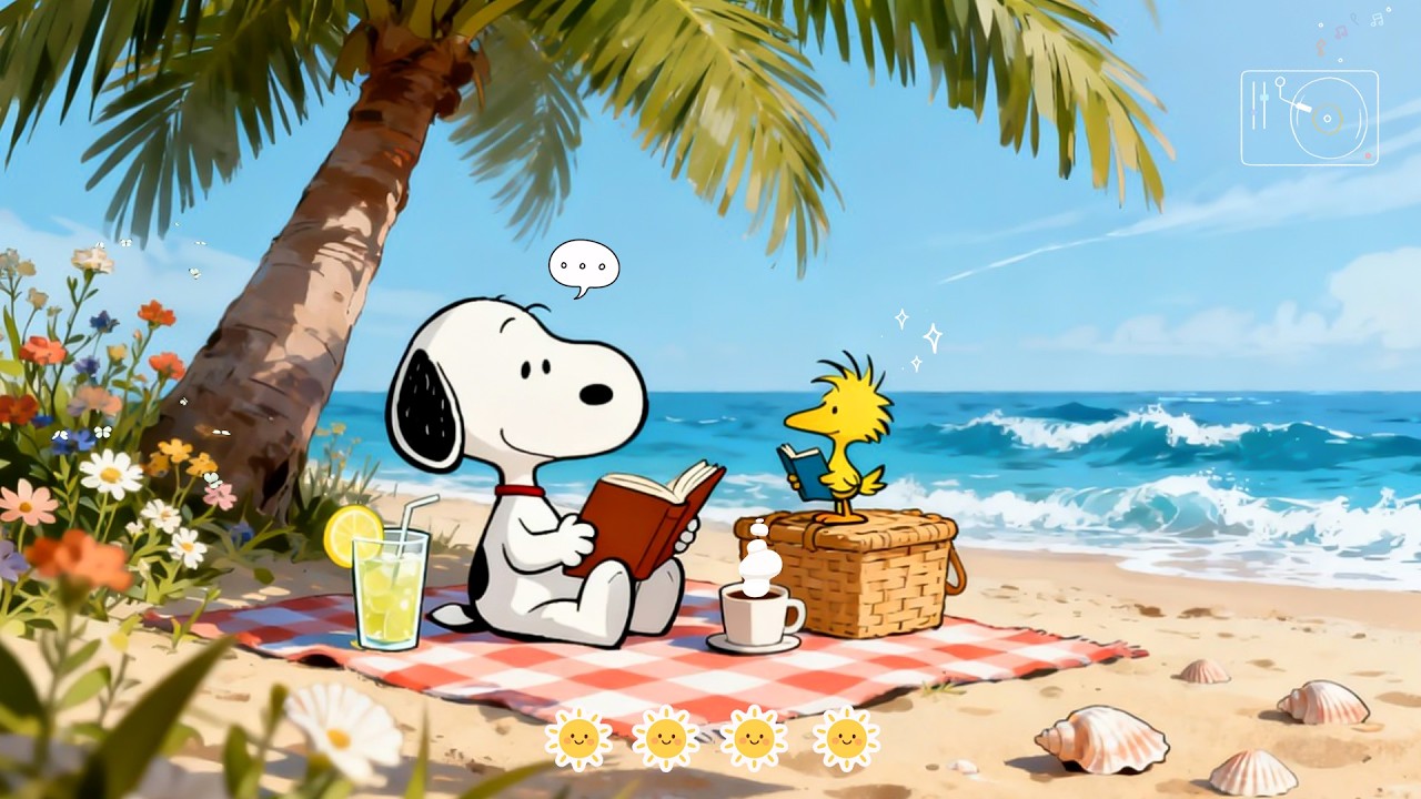 Snoopy’s Dreamy Summer Picnic ☀️🌊 Gentle Lofi Beats for Unwind, Study & Happy Vibes