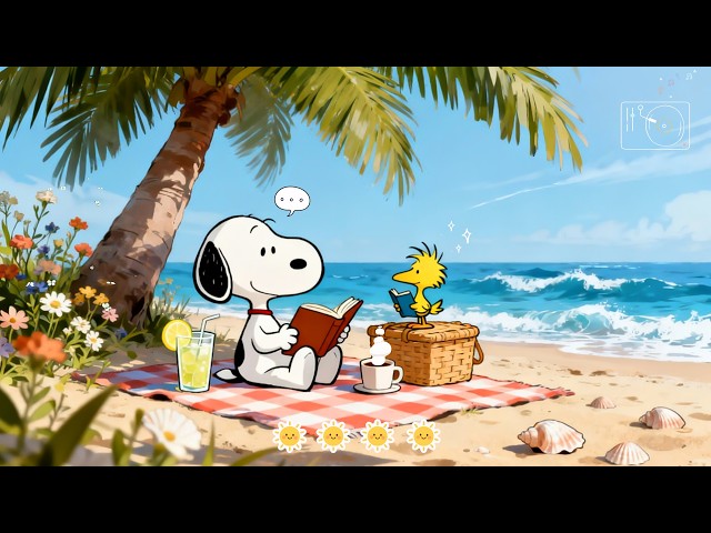 Snoopy’s Dreamy Summer Picnic ☀️🌊 Gentle Lofi Beats for Unwind, Study & Happy Vibes