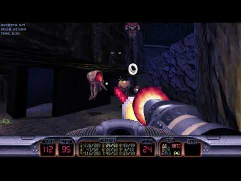 Duke Nukem 3D (20th Anniversary World Tour) - E4L10: The Queen [All Secrets]