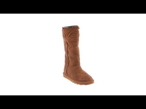 BEARPAW Joy Suede Tall SnapCuff Boot with NeverWet