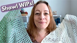 2 Crochet Shawl WIPs | Yarn, Patterns & Progress!