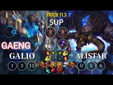 DFM Gaeng Galio vs Alistar Sup - KR Patch 11.3