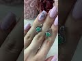 Серебряные серьги с изумрудом 1.39ct