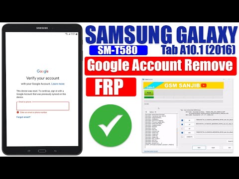 Galaxy Tab A10.1 T580 FRP/Google Lock Bypass Android 8.1 ||  With FREE Tool