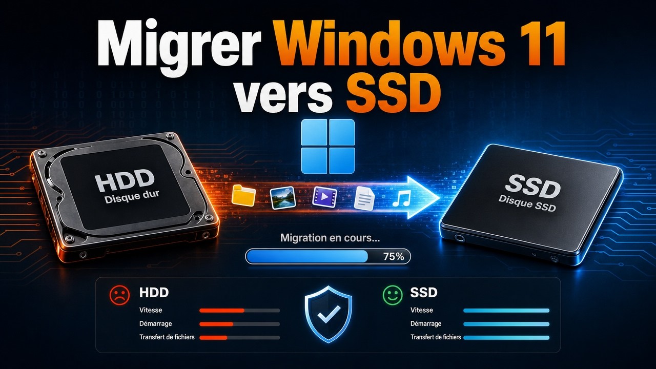 Passer de Windows 11 sur HDD vers un SSD