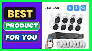 H.View 8Mp 4K Video Surveillance Kit 8Ch Cctv Security Cameras