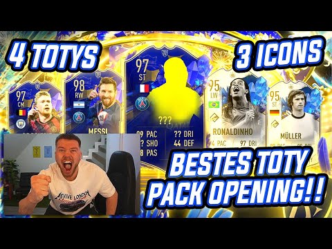 4 TOTYS & 3 ICONS GEZOGEN 😱😱 BESTE FIFA 23 TOTY PACK OPENING ESKALATION