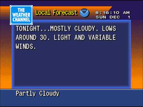 WeatherStar 4000 emulator - Baltimore, Maryland - December 1, 2013