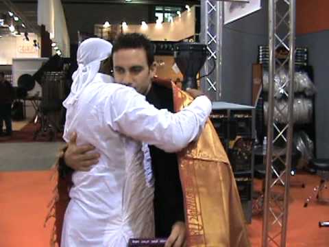 Sivamani at the Remo Booth - Frankfurt Musik Messe 2009