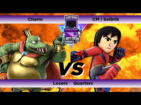 Flynn's Arcade 058 Losers Quarters - Charm (King K. Rool) Vs CM | Seibrik (Mii Brawler) Ssbu Tourney