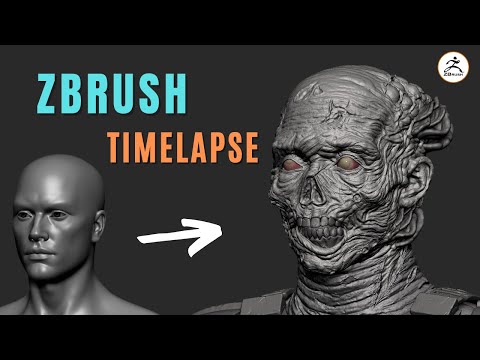 Zombie Sculpting in Zbrush TIMELAPSE