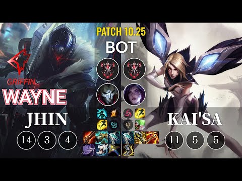 GRF Wayne Jhin vs Kai'Sa Bot - KR Patch 10.25
