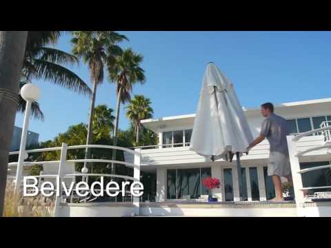 Design d'un parasol modèle Belvedere de CARAVITA