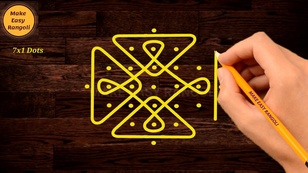 Easy muggulu rangoli design