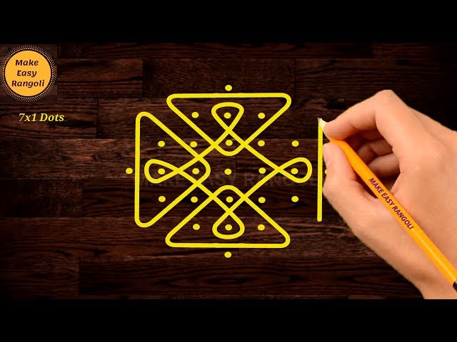 Easy muggulu rangoli design