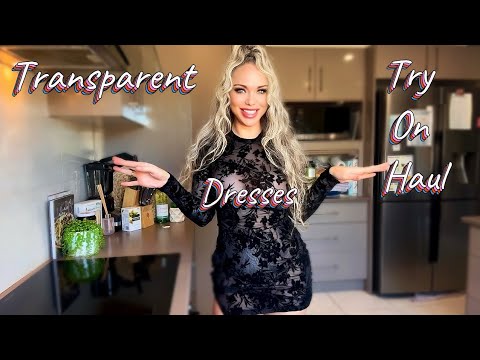 Transparent Dresses Try-On Haul SHEIN | EllieKarrx 🖤