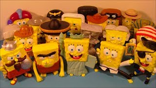 2005 SPONGEBOB SQUAREPANTS LOST IN TIME SET OF 20 BURGER KING KID'S MEAL TOY'S VIDEO REVIEW