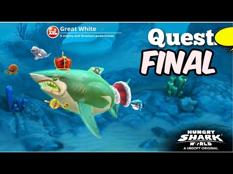 Hungry Shark World - Great White  Shark Final   Quest