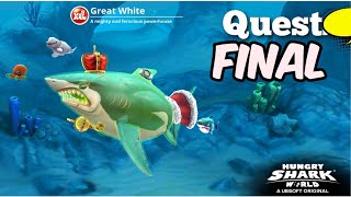 Hungry Shark World - Great White  Shark Final   Quest