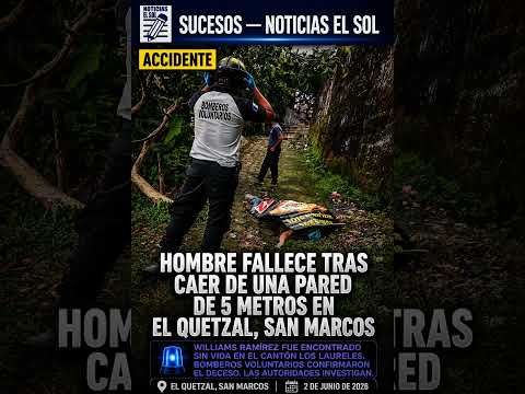 🚨 Hombre fallece al caer