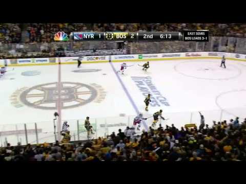 Gregory Campbell snaphot goal 2-1 May 25 2013 NY Rangers vs Boston Bruins NHL Hockey