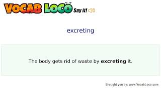 Video thumbnail for excreting