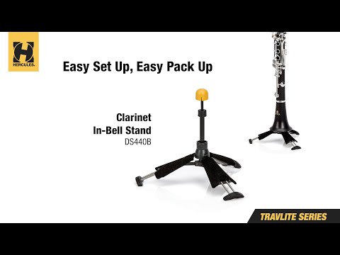 Hercules DS440B Clarinet Stand Easy Set Up Easy Pack Up! (Full length)