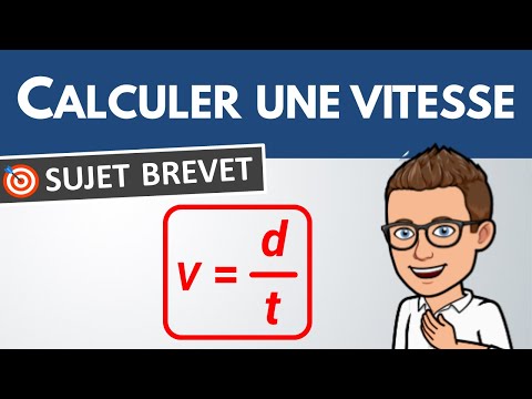 Comment calculer une vitesse 🎯 Sujet Brevet | Physique Chimie | Mathématiques
