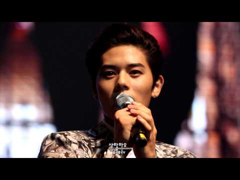 [FANCAM] 130808 ZE:A Mini fanmeeting - DONGJUN (마지막인사)