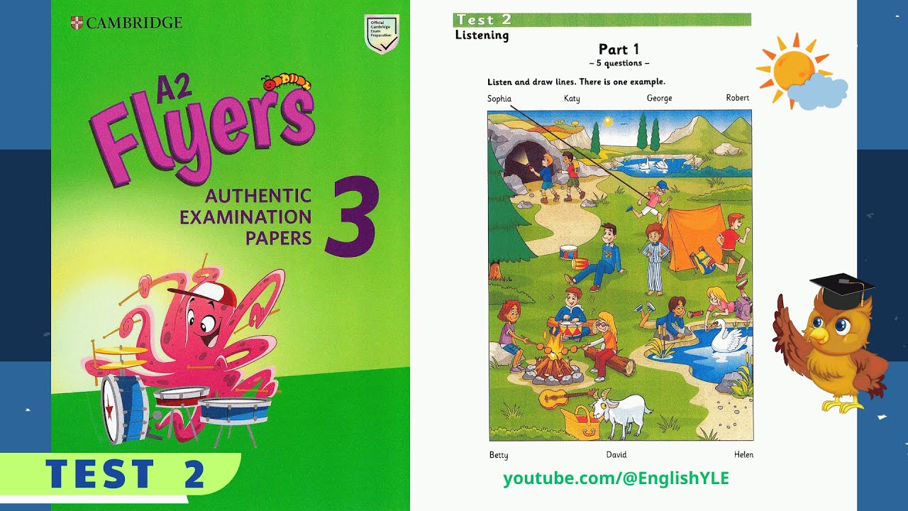 [ Flyers 3 - Test 2 ] Authentic Examination Papers | Listening Test 2 (Answer Key in description)