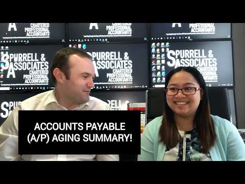 Accounts Payable AP Aging Summary