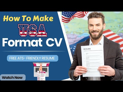 How To Make USA Format CV: Free American Resume | Hd World Plus,