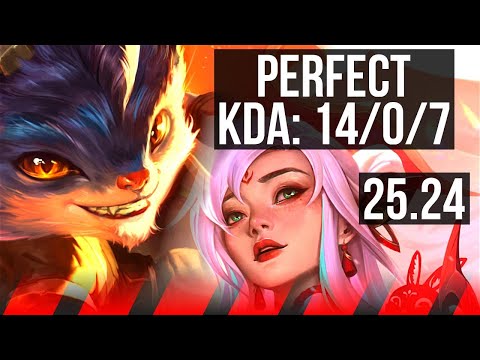 RUMBLE vs IRELIA (TOP) | Perfect KDA: 14/0/7 | KR Master | 25.24
