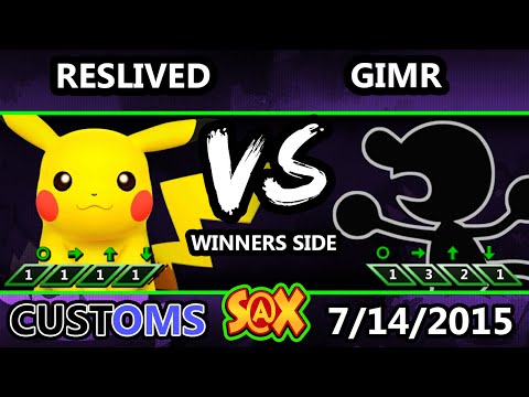 S@X 106 Customs - Reslived (Pikachu) Vs. VGBC | GimR (G&W) SSB4 Tournament - Smash Wii U - Smash 4
