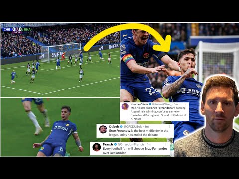 🎯 Chelsea fans crazy reactions to Enzo Fernandez's Outstanding header vs Brighton