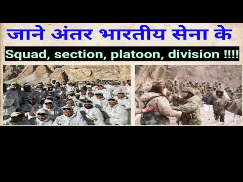 Indian Army - Difference between squad, platoon, company, regiment, brigade !!!!!!