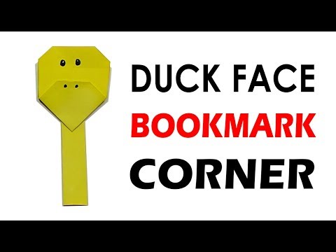 Origami Duck Face Bookmark Crafts For School Hacks - DIY Easy Animal Origami Paper Corner Bookmarks