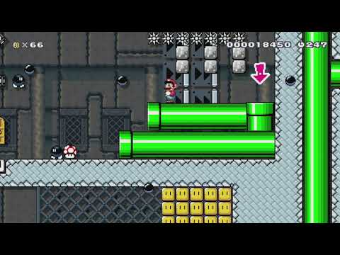 KingBob-omb's Flying Fortress v2 by vdeogmer - Super Mario Maker - No Commentary 1br