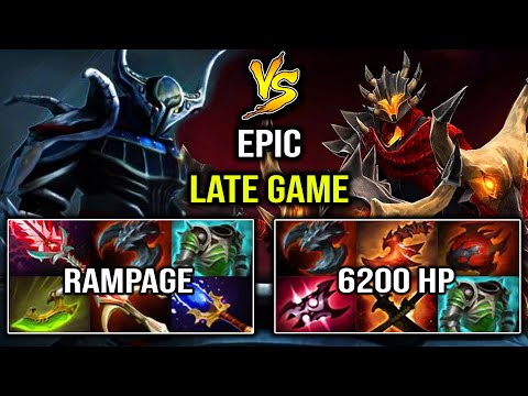 ABSOLUTELY EPIC FIGHT Rampage Sven God Vs Master Tier 6200 HP Chaos Knight 7.29c DotA 2