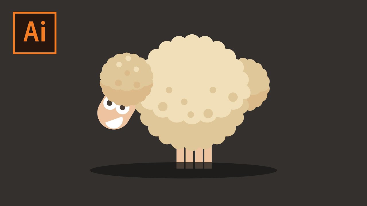 Flat Sheep tutorial in Illustrator