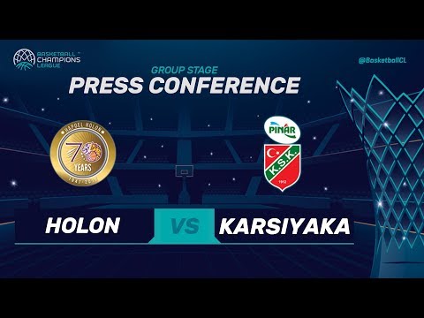 UNET Holon v Pinar Karsiyaka - Press Conference - Basketball Champions League