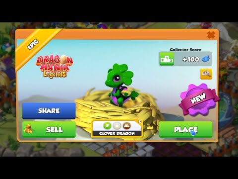 Hatched Clover Dragon - Dragon mania legend - Gameplay Part 1647 HD