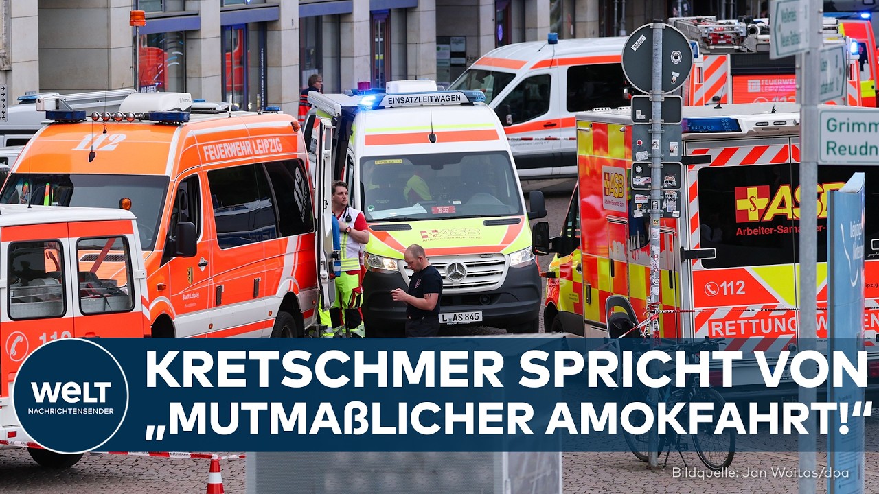 LEIPZIG: Auto rast in Menschenmenge! Kretschmer spricht von „mutmaßlicher Amokfahrt!“
