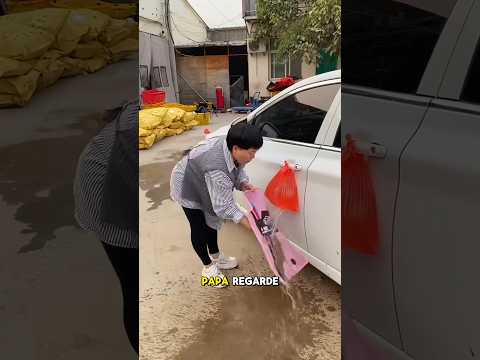 🚗😮 Comment la voiture sale est soudainement devenue propre ? Un mystère étonnant🤯😍!! #shorts