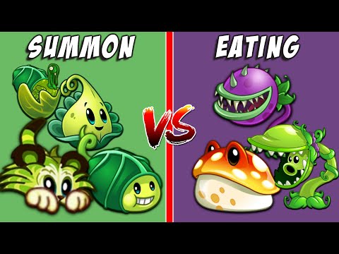 PvZ 2 - Team EATING vs SUMMON! Who Will Win? - Team Plant VS Team Plant!