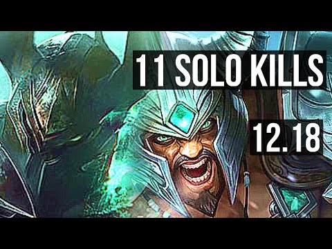 MORDEKAISER vs TRYNDAMERE (TOP) | 11 solo kills, 800+ games | EUW Master | 12.18