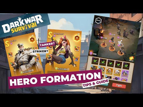 Dark War Survival: Hero Formation Tip and Guide for Adventure and Dark Zone Ops [Hero Battle]