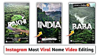 Instagram viral name video editing  Name bala stat