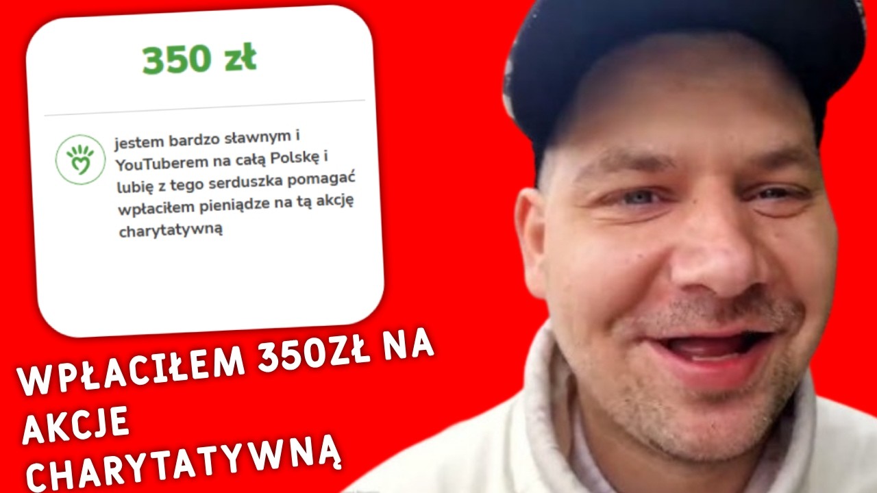 wpłaciłem 350 zł na akcję charytatywną na tego chłopca chorego na białaczkę 😍😍😍